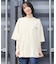 NEW ERA/14856673 半袖 オーバーサイズド コットン Tシャツ Logo Archive クリーム ニューエラ レディース ムラサキスポーツ