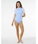 RIP CURL/1A3WRV ラッシュガード 半袖Tシャツ PACIFIC COAST UPF SS UVケア リップカール レディース ムラサキスポーツ