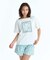 ROXY/RSW261008 水着 3点セット ビキニ ラッシュT 付き REEF NOTE ロキシー レディース ムラサキスポーツ