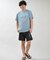 RIPCURL/水着 RCM6S-4306 UPF50＋ 水陸両用 STICKER ICON RASH UVケアラッシュガード 半袖 Tシャツ リップカール メンズ ムラサキスポーツ