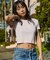 RVCA/BG043211 半袖 Tシャツ クロップド丈 ショート丈 RVCA SS BABY TEE ルーカ レディース ムラサキスポーツ