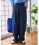 ＜低伸長サイズあり＞別注 紐付きイージータックパンツ/タックデニム
