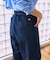 ＜低伸長サイズあり＞別注 紐付きイージータックパンツ/タックデニム