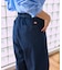 ＜低伸長サイズあり＞別注 紐付きイージータックパンツ/タックデニム