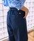 ＜低伸長サイズあり＞別注 紐付きイージータックパンツ/タックデニム