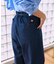 ＜低伸長サイズあり＞別注 紐付きイージータックパンツ/タックデニム