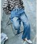 ＜新色追加＞＜低身長サイズあり＞ウォッシュ加工 イージーデニムパンツ
