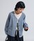 別注 ノーカラーＶネックジャケット＜セットアップ対応＞