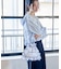別注 配色ステッチ フラワー刺繍ショルダーバッグ
