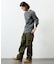 Essentials タイトフィット L/S クルーネック ワッフル ピグメントTシャツ