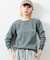 Essentials タイトフィット L/S クルーネック ワッフル ピグメントTシャツ
