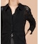 花柄 カットレース シャツ