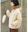 別注 Fur Hoodie Nylon Jacket