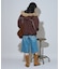 別注 Fur Hoodie Nylon Jacket