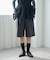 ベルト付き タック ハーフパンツ