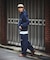 Champion × NAUTICA embroidered sweat hoodie