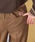 別注 チェック柄 タックワイドパンツ