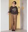 別注 チェック柄 タックワイドパンツ