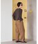 別注 チェック柄 タックワイドパンツ