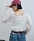 シアーワッフルルーズTシャツ