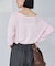 シアーワッフルルーズTシャツ