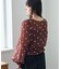 花刺繍 シアーブラウス