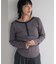 別注 Panel rib Henley Long Sleeve T-shirt