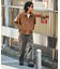 ストレートシルエット フロッキー ワイドデニムパンツ
