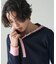 配色リブニットフーディー
