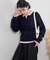 配色 レイヤードポロニット