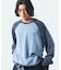 リラックスフィット NYCロゴ ピグメント ワッフル ラグランスリーブ L/S Tシャツ