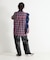 チェック フリル パッチワーク ビッグ シャツ