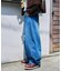 ワイドシルエット カーブデニムパンツ ワンウォッシュ