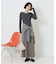 ボートネックリブニット