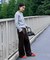 フリルレースニットカーディガン