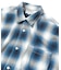 Magazine Pocket Ombre Check Open Collar Shirt
