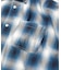 Magazine Pocket Ombre Check Open Collar Shirt