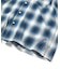 Magazine Pocket Ombre Check Open Collar Shirt