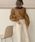 【WEB限定】シャーリングショルダーブラウス