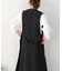 BACKベルトボタン付きシンプルジレ