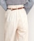 【オケージョンドレス/結婚式/3サイズ展開/SET ITEM/インナー付き/裏地付き】サイドタックベルト付スラックス