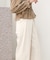 【オケージョンドレス/結婚式/3サイズ展開/SET ITEM/インナー付き/裏地付き】サイドタックベルト付スラックス