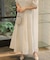 【オケージョンドレス/結婚式/2サイズ展開/SET ITEM/インナー付き/裏地付き】シャギー切替フレアーラインワンピース
