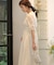 【オケージョンドレス/結婚式/2サイズ展開/SET ITEM/インナー付き/裏地付き】シャギー切替フレアーラインワンピース