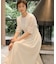 【オケージョンドレス/結婚式/2サイズ展開/SET ITEM/インナー付き/裏地付き】シャギー切替フレアーラインワンピース