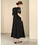 【オケージョンドレス/結婚式/2サイズ展開/SET ITEM/インナー付き/裏地付き】シャギー切替フレアーラインワンピース