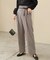 【オケージョンドレス/結婚式/2サイズ展開/SET ITEM/インナー付き/裏地付き】ベルト付きハイウエストスラックス