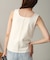 【S・M 展開】スクエアネックタックデザインタンクトップ