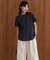 汗染み防止モックネックビューTシャツ