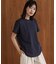 汗染み防止モックネックビューTシャツ
